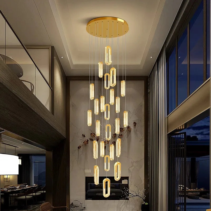 Modern home decor led lights pendant light lamps forstaircase Chandeliers for living room hanging light indoor lighting
