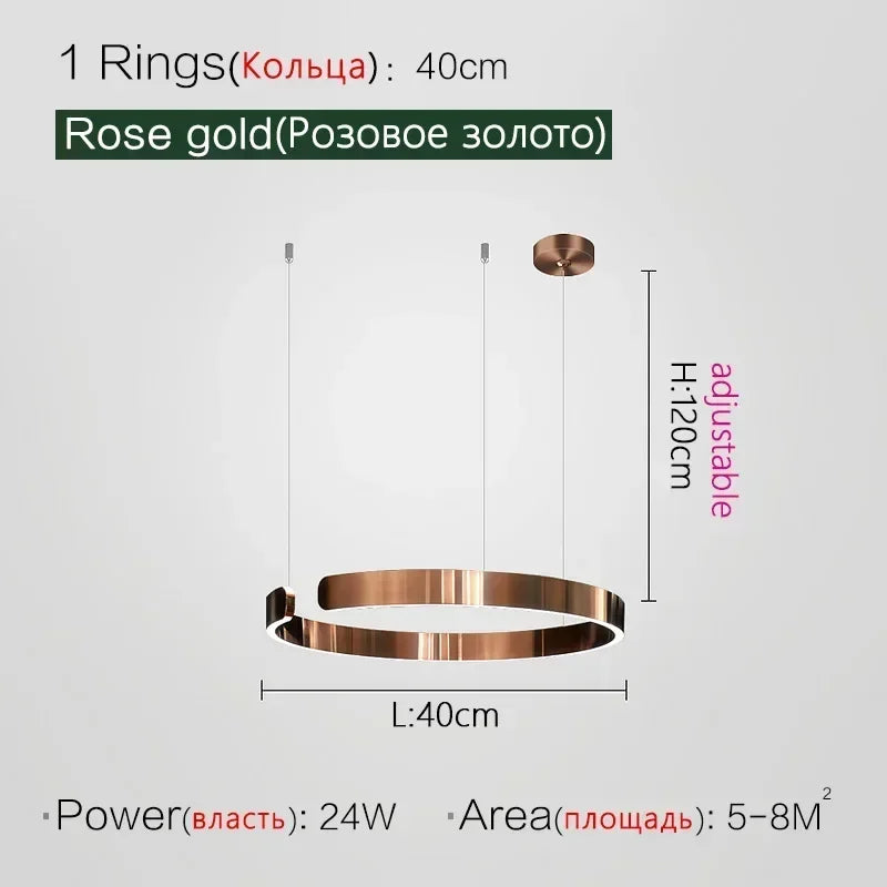 Nordic Designer Pendant Light Round Led Chandelier Dining Room Bedroom Hanging Lamp Restaurant Kitchen Bar Lighting Fixtures