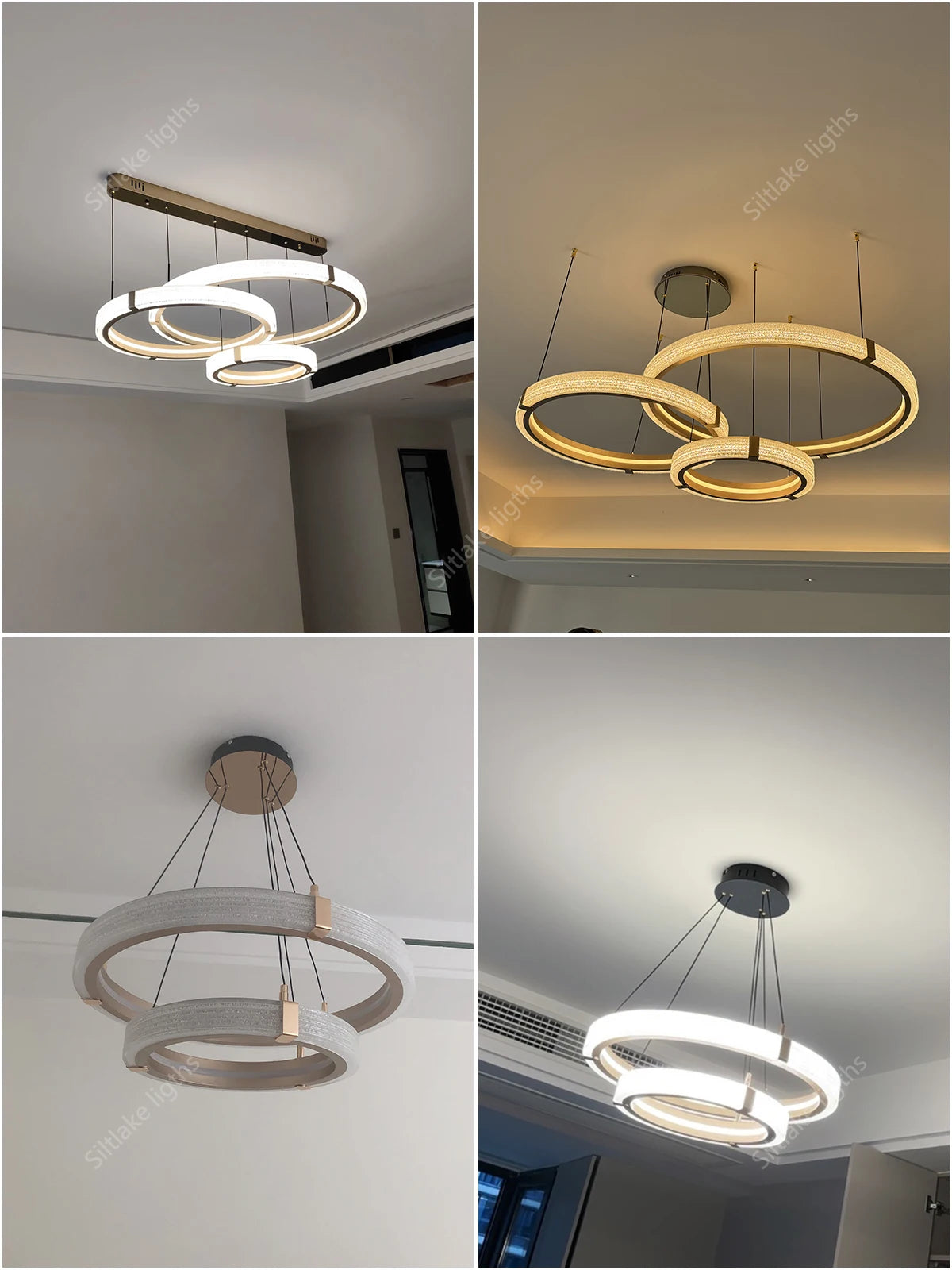 Modern design creative round simple chandelier ring Lights suitable for living room bedroom restaurant home round Pendant Lights