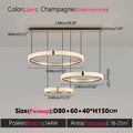 Modern design creative round simple chandelier ring Lights suitable for living room bedroom restaurant home round Pendant Lights