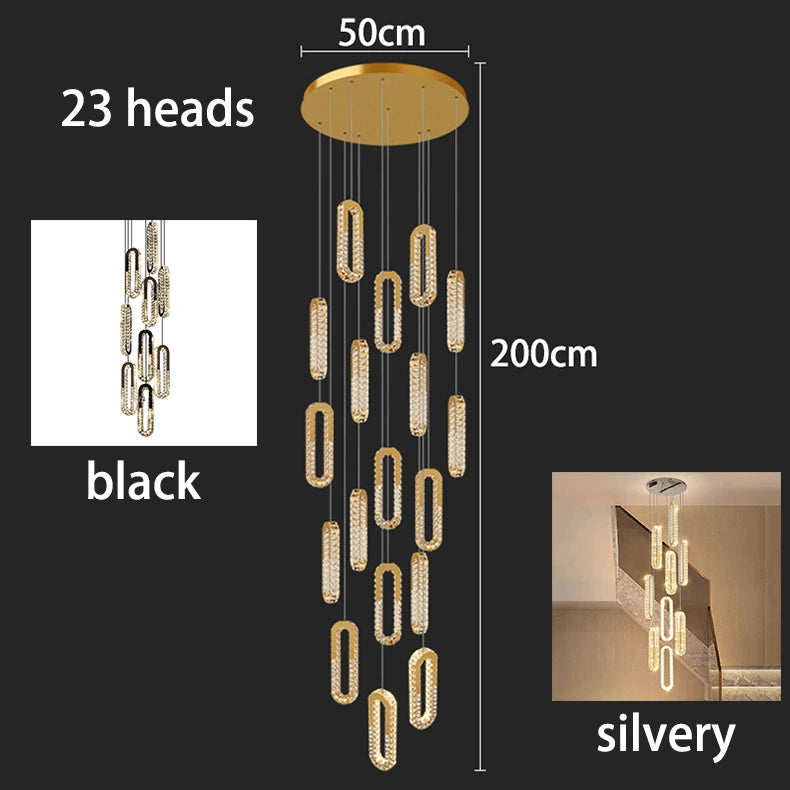 Modern home decor led lights pendant light lamps forstaircase Chandeliers for living room hanging light indoor lighting