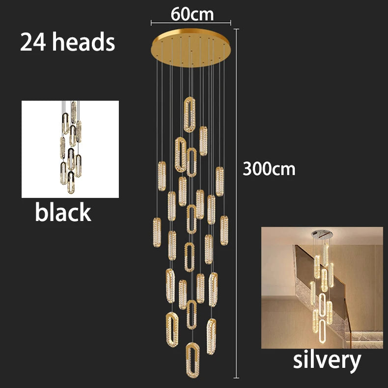 Modern home decor led lights pendant light lamps forstaircase Chandeliers for living room hanging light indoor lighting