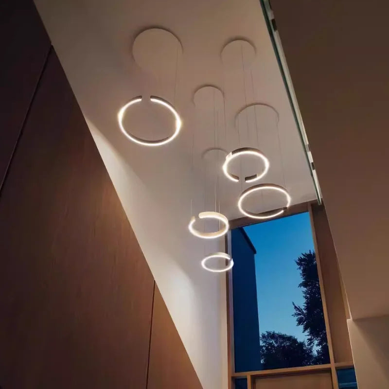 Nordic Designer Pendant Light Round Led Chandelier Dining Room Bedroom Hanging Lamp Restaurant Kitchen Bar Lighting Fixtures