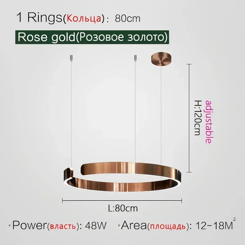 Nordic Designer Pendant Light Round Led Chandelier Dining Room Bedroom Hanging Lamp Restaurant Kitchen Bar Lighting Fixtures