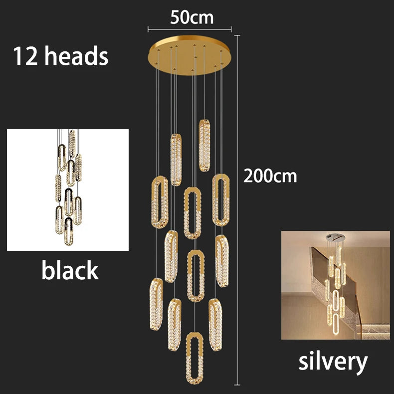 Modern home decor led lights pendant light lamps forstaircase Chandeliers for living room hanging light indoor lighting