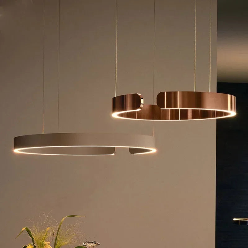 Nordic Designer Pendant Light Round Led Chandelier Dining Room Bedroom Hanging Lamp Restaurant Kitchen Bar Lighting Fixtures