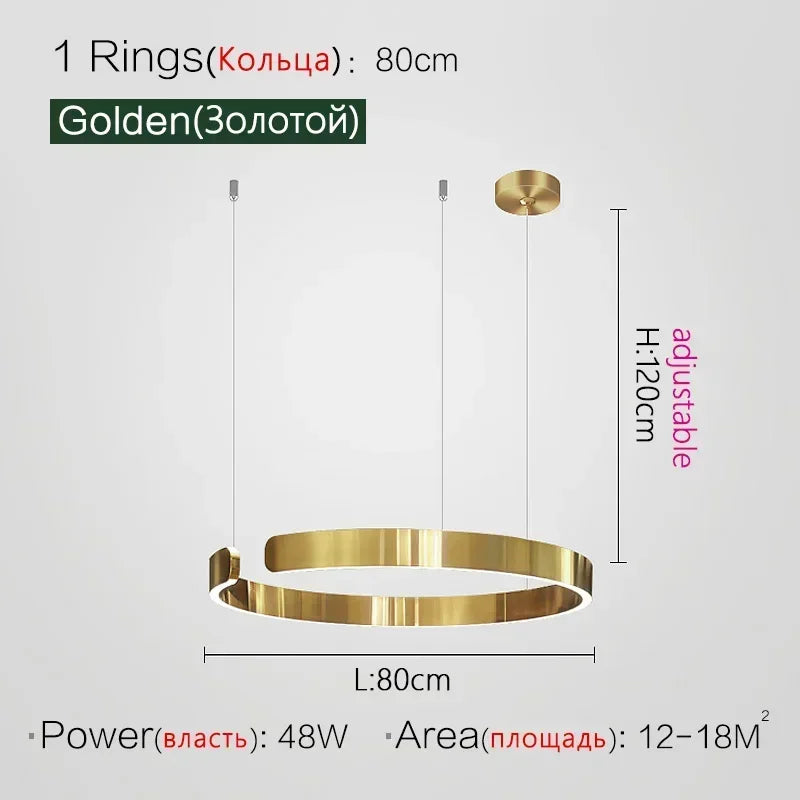 Nordic Designer Pendant Light Round Led Chandelier Dining Room Bedroom Hanging Lamp Restaurant Kitchen Bar Lighting Fixtures