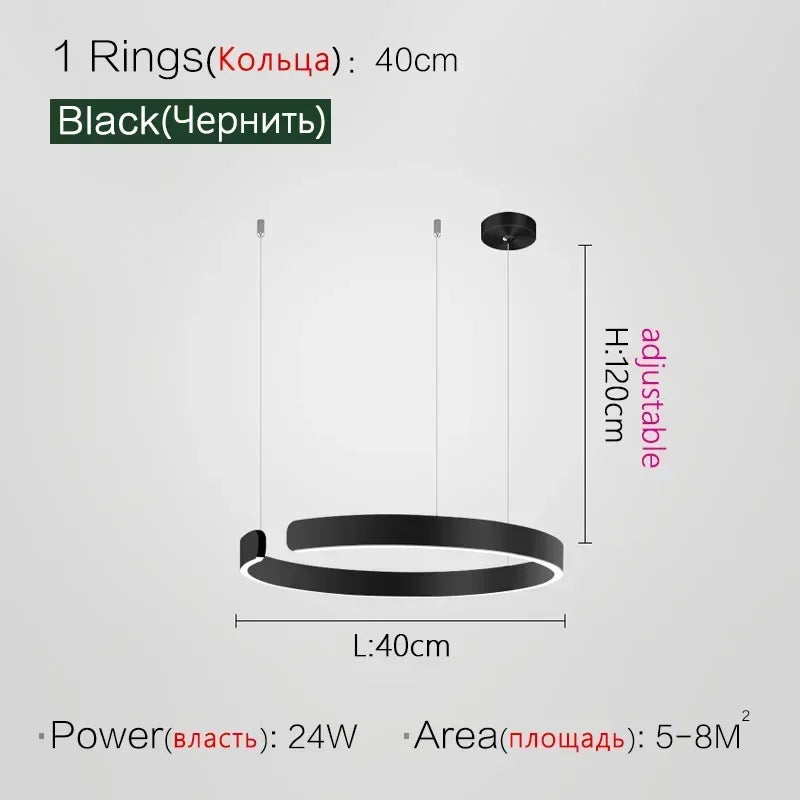 Nordic Designer Pendant Light Round Led Chandelier Dining Room Bedroom Hanging Lamp Restaurant Kitchen Bar Lighting Fixtures