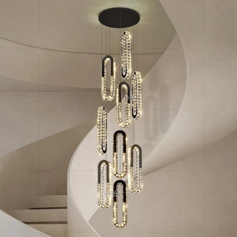 Modern home decor led lights pendant light lamps forstaircase Chandeliers for living room hanging light indoor lighting