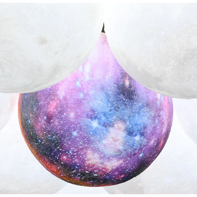 Nordic Planet 3D Moon Ceiling Chandelier Living Room Decoration Designer Creative Dining Room Bedroom Pendant Lamp Lustre Fixtur