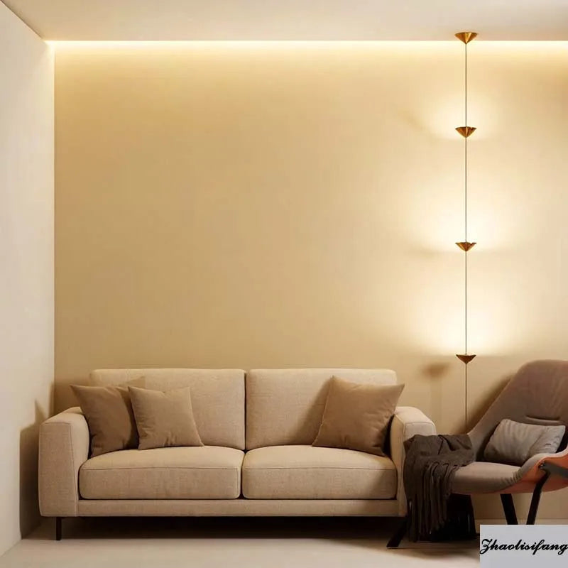 Modern LED cone-shaped design floor lamp pendant light living room bedroom bedside sofa side ambient light hanging line light