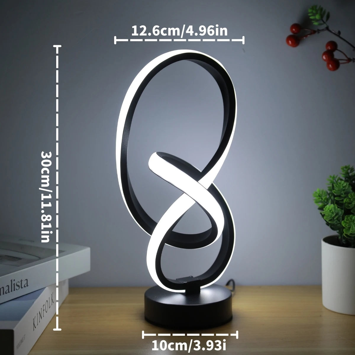 Simple and Creative LED Desk Lamp with USB Three Color Adjustable Brightness, Bedroom Living Room Home, Office Decorative Light