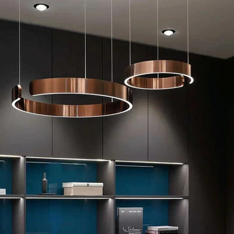 Nordic Designer Pendant Light Round Led Chandelier Dining Room Bedroom Hanging Lamp Restaurant Kitchen Bar Lighting Fixtures