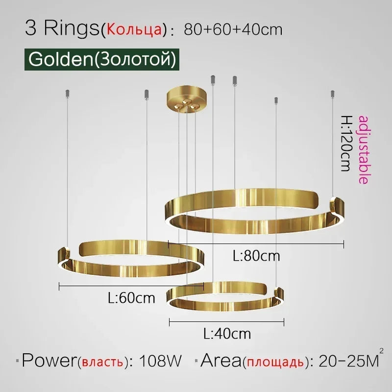 Nordic Designer Pendant Light Round Led Chandelier Dining Room Bedroom Hanging Lamp Restaurant Kitchen Bar Lighting Fixtures
