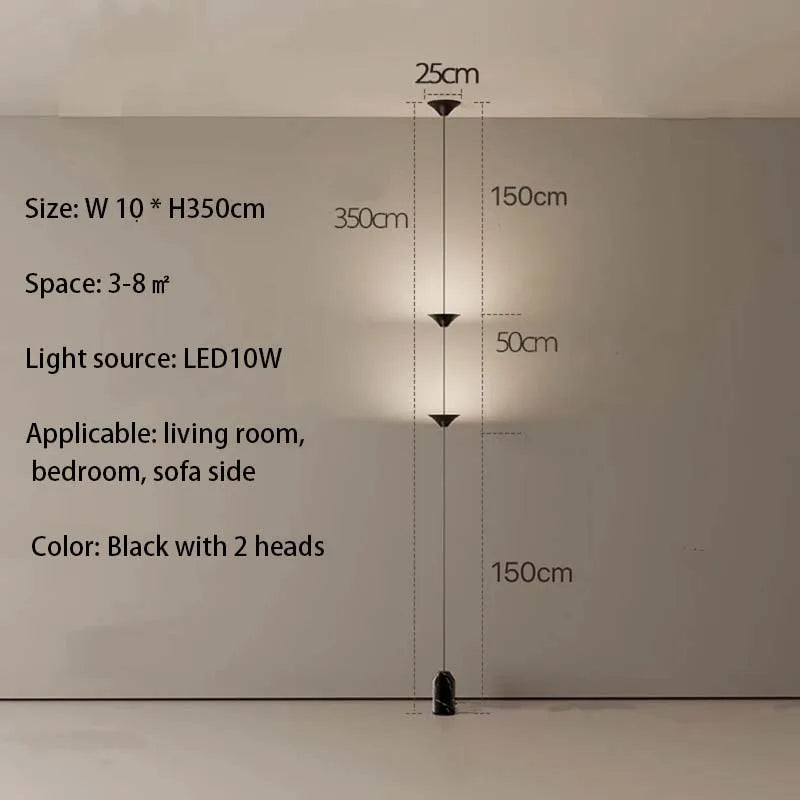 Modern LED cone-shaped design floor lamp pendant light living room bedroom bedside sofa side ambient light hanging line light