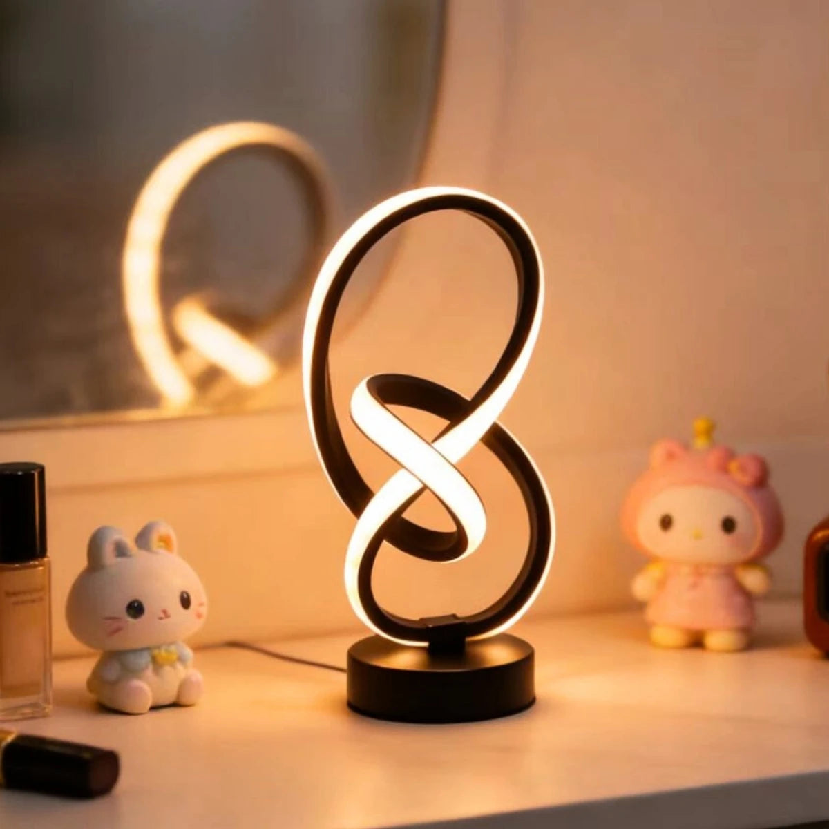 Simple and Creative LED Desk Lamp with USB Three Color Adjustable Brightness, Bedroom Living Room Home, Office Decorative Light