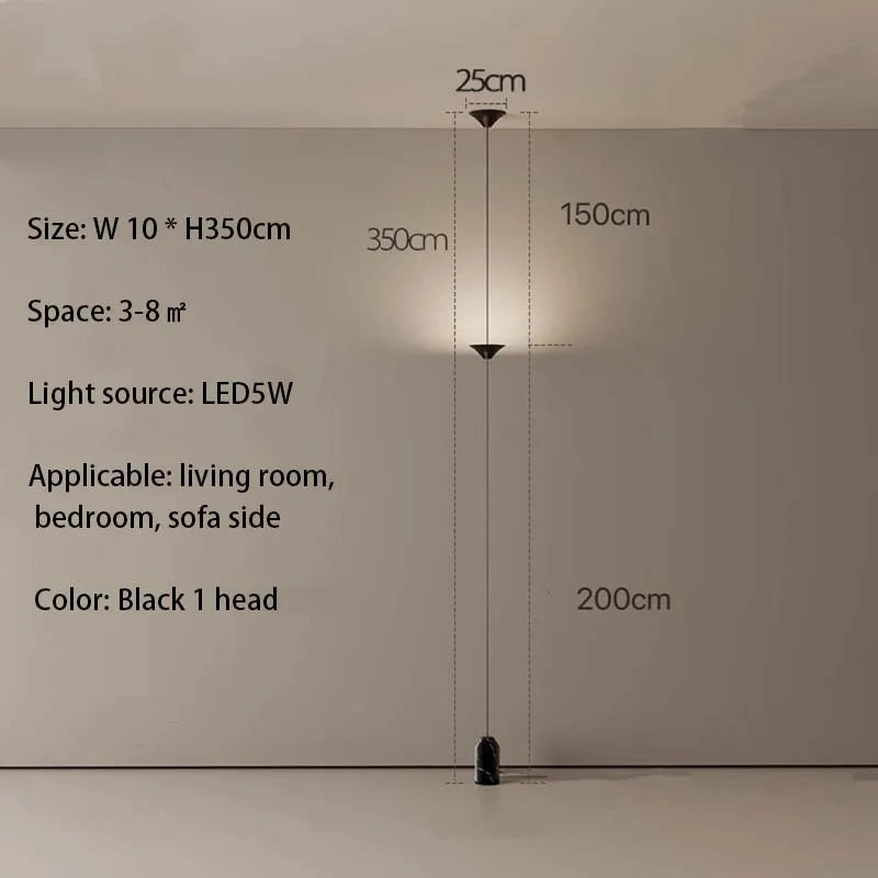 Modern LED cone-shaped design floor lamp pendant light living room bedroom bedside sofa side ambient light hanging line light