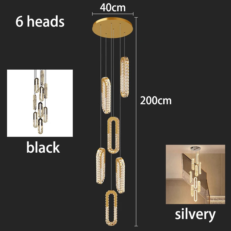 Modern home decor led lights pendant light lamps forstaircase Chandeliers for living room hanging light indoor lighting