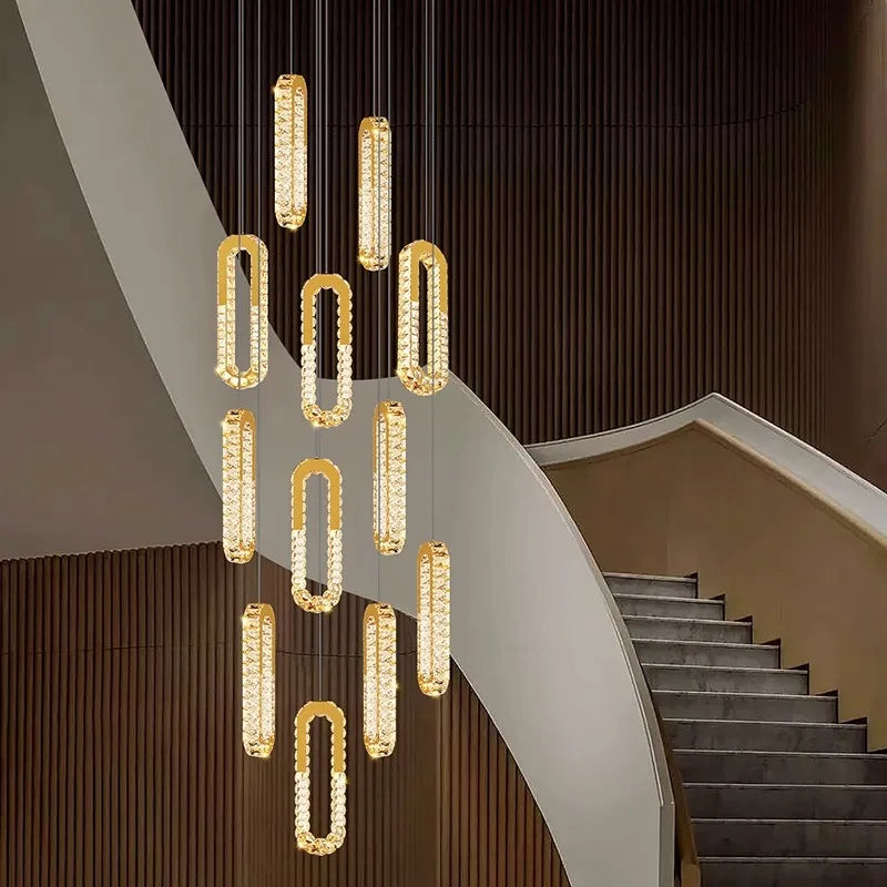 Modern home decor led lights pendant light lamps forstaircase Chandeliers for living room hanging light indoor lighting