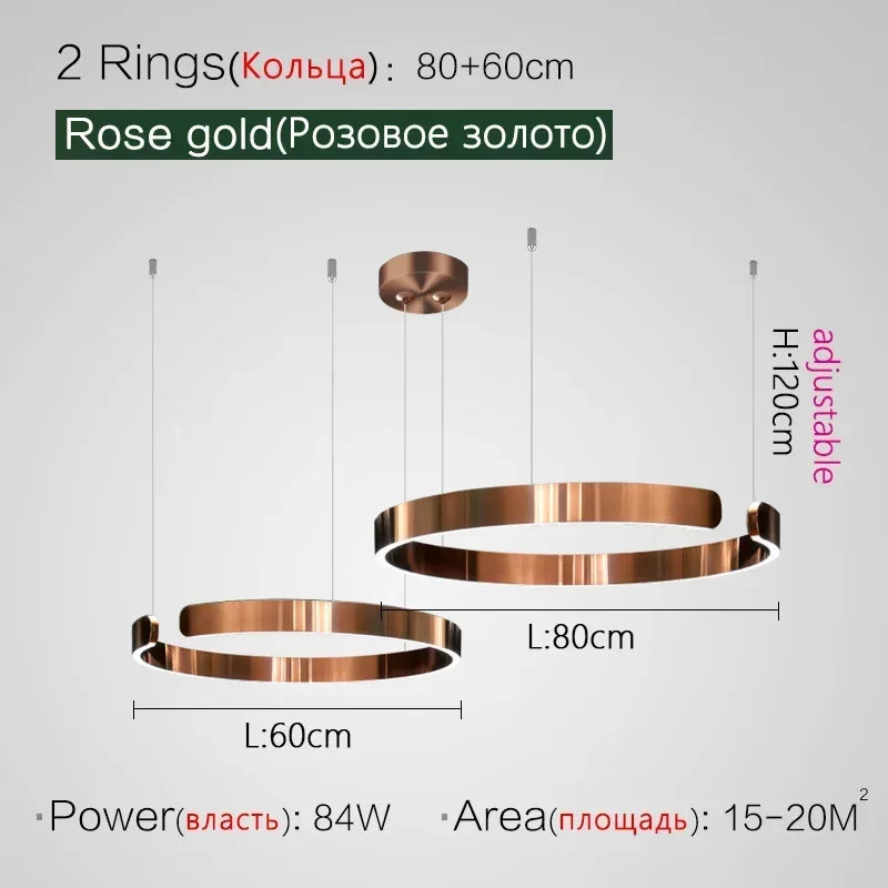 Nordic Designer Pendant Light Round Led Chandelier Dining Room Bedroom Hanging Lamp Restaurant Kitchen Bar Lighting Fixtures