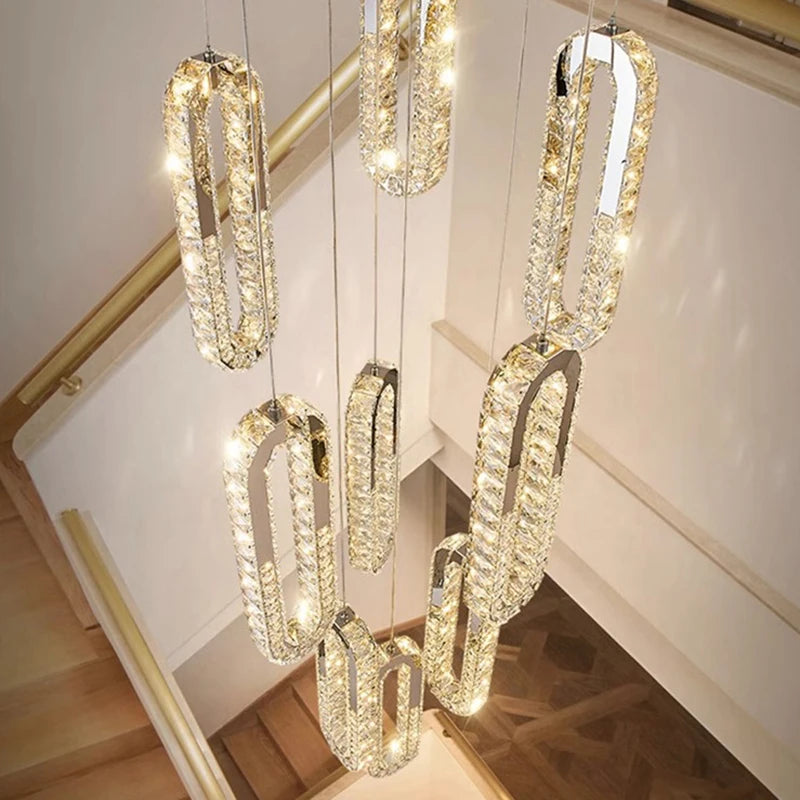 Modern home decor led lights pendant light lamps forstaircase Chandeliers for living room hanging light indoor lighting
