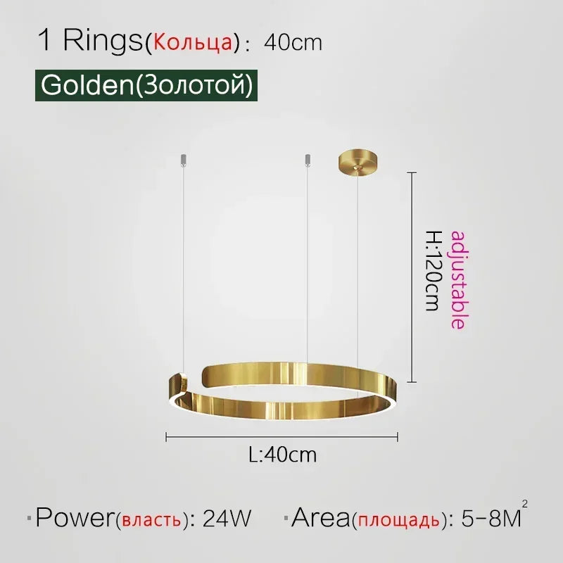 Nordic Designer Pendant Light Round Led Chandelier Dining Room Bedroom Hanging Lamp Restaurant Kitchen Bar Lighting Fixtures