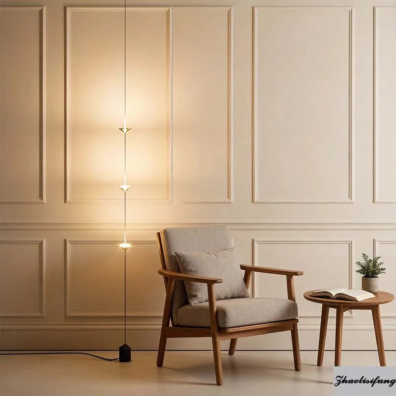 Modern LED cone-shaped design floor lamp pendant light living room bedroom bedside sofa side ambient light hanging line light