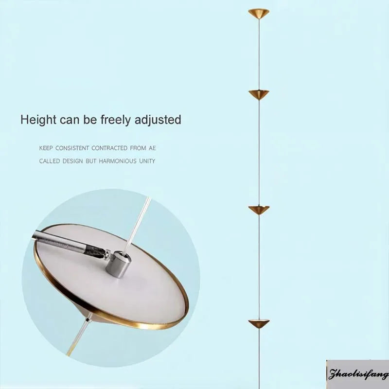 Modern LED cone-shaped design floor lamp pendant light living room bedroom bedside sofa side ambient light hanging line light